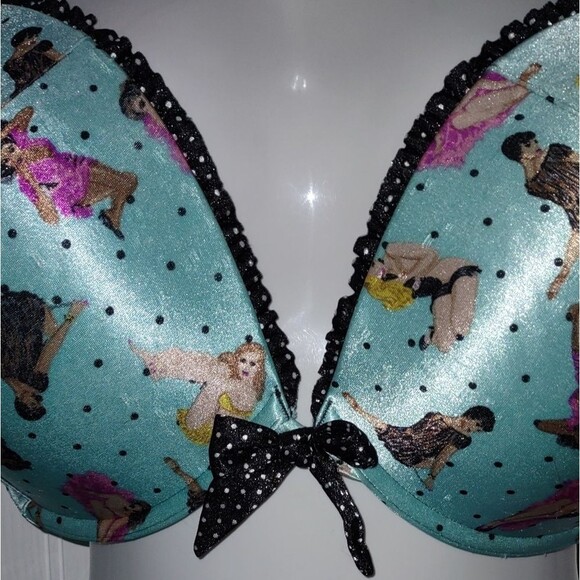 Vintage Looking Stylish Pin Up Girls Polka Dot Bra Cacique - Picture 3 of 4